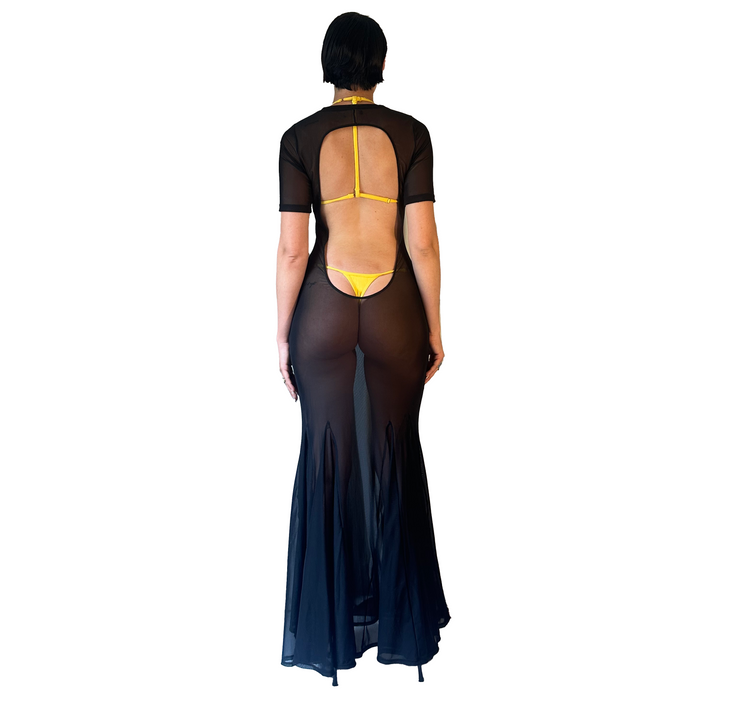 TANNING SEE-TRHOUGH DRESS